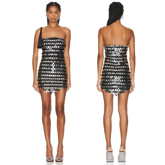 New Arrivals Giza Dress in Night Rider Lily Black Silver Size FR 36 US 2 4 NWT - Picture 8 of 9